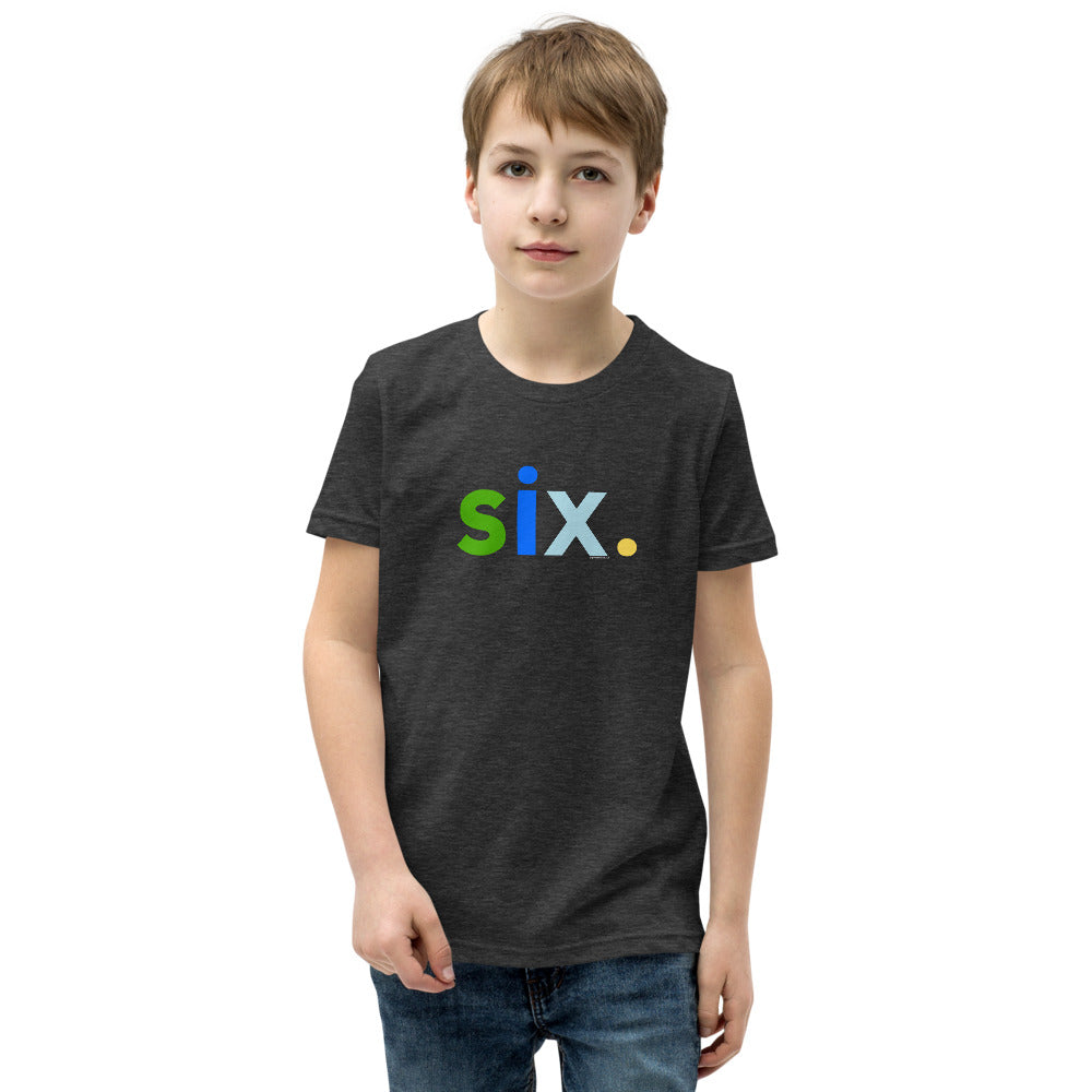 Boys 6th Birthday Shirt Six - Alternative