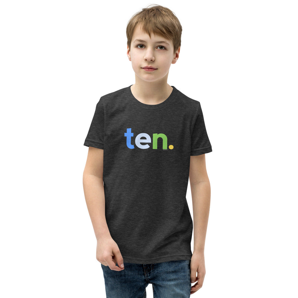 Boys 10th Birthday Shirt Ten - Alternative