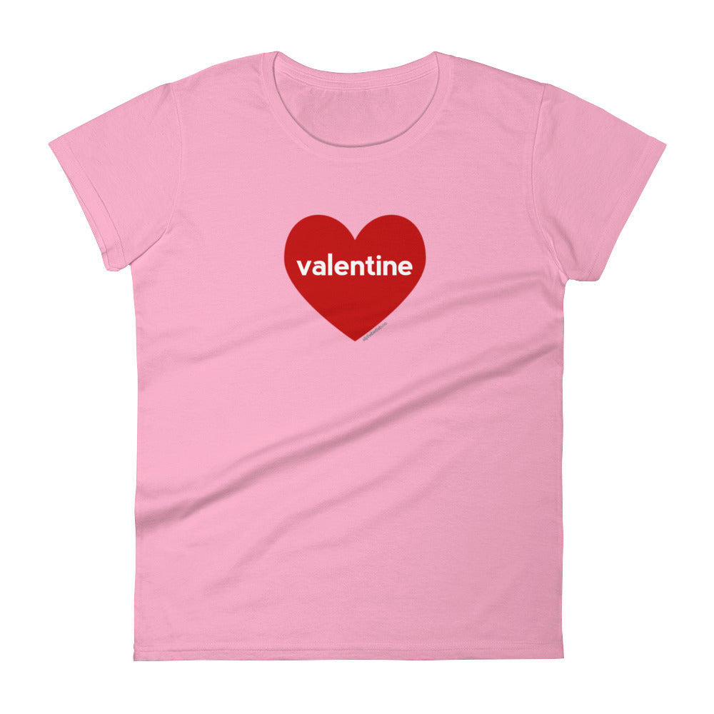 Valentine Heart Womens Valentine’s Day T-Shirt