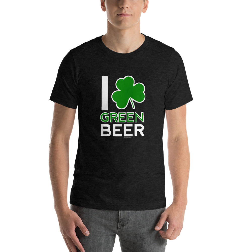 I Love Green Beer Shamrock St Patrick&#39;s Day T-Shirt