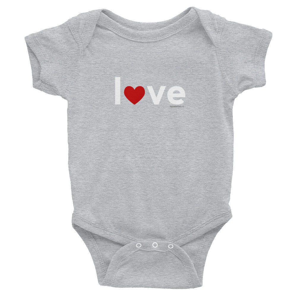 Love Heart Infant Valentine’s Day Bodysuit Shirt