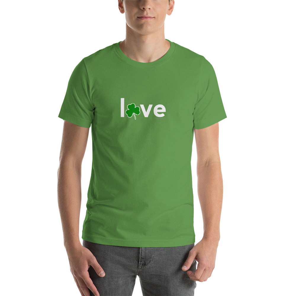 Love Shamrock St Patrick&#39;s Day T-Shirt White