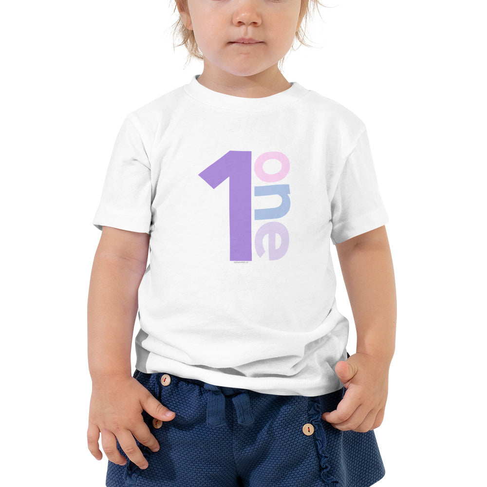 Girls 1st Birthday Shirt One - Number