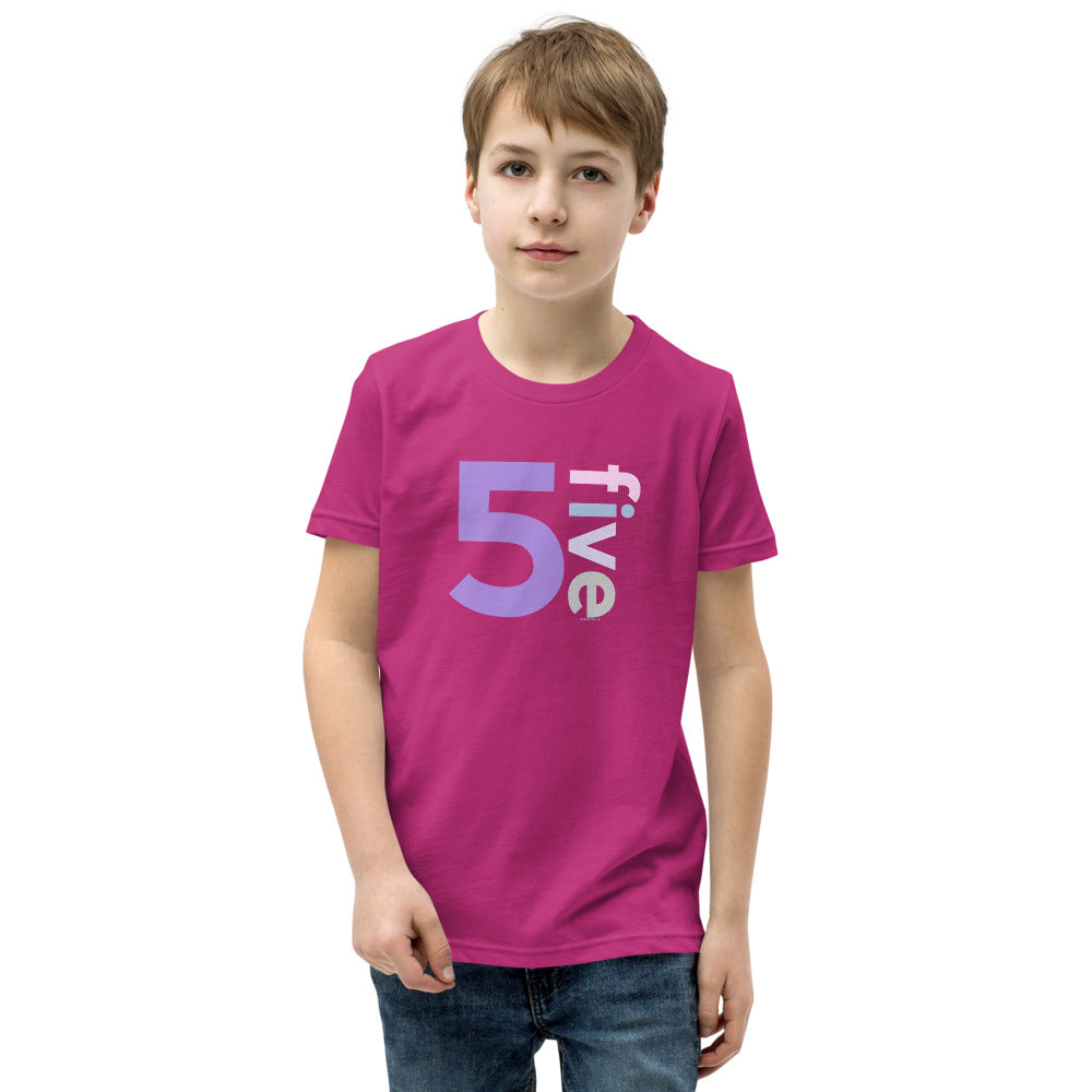 Girls 5th Birthday Shirt Five - Number