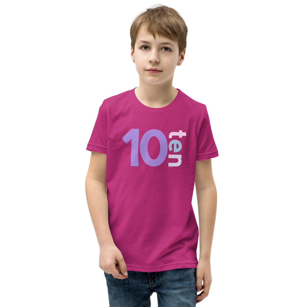 Girls 10th Birthday Shirt Ten - Number