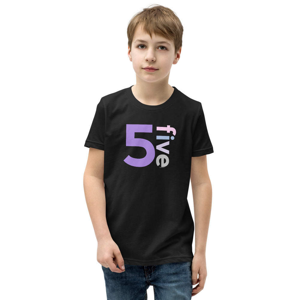 Girls 5th Birthday Shirt Five - Number