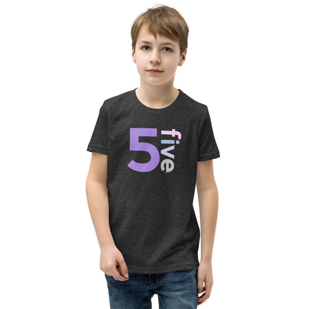 Girls 5th Birthday Shirt Five - Number