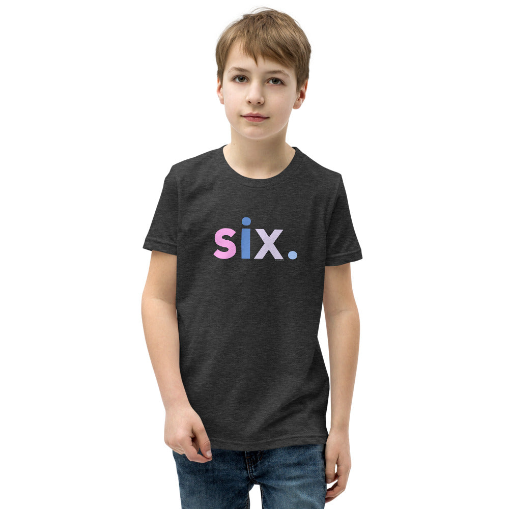 Girls 6th Birthday Shirt Six - Alternative