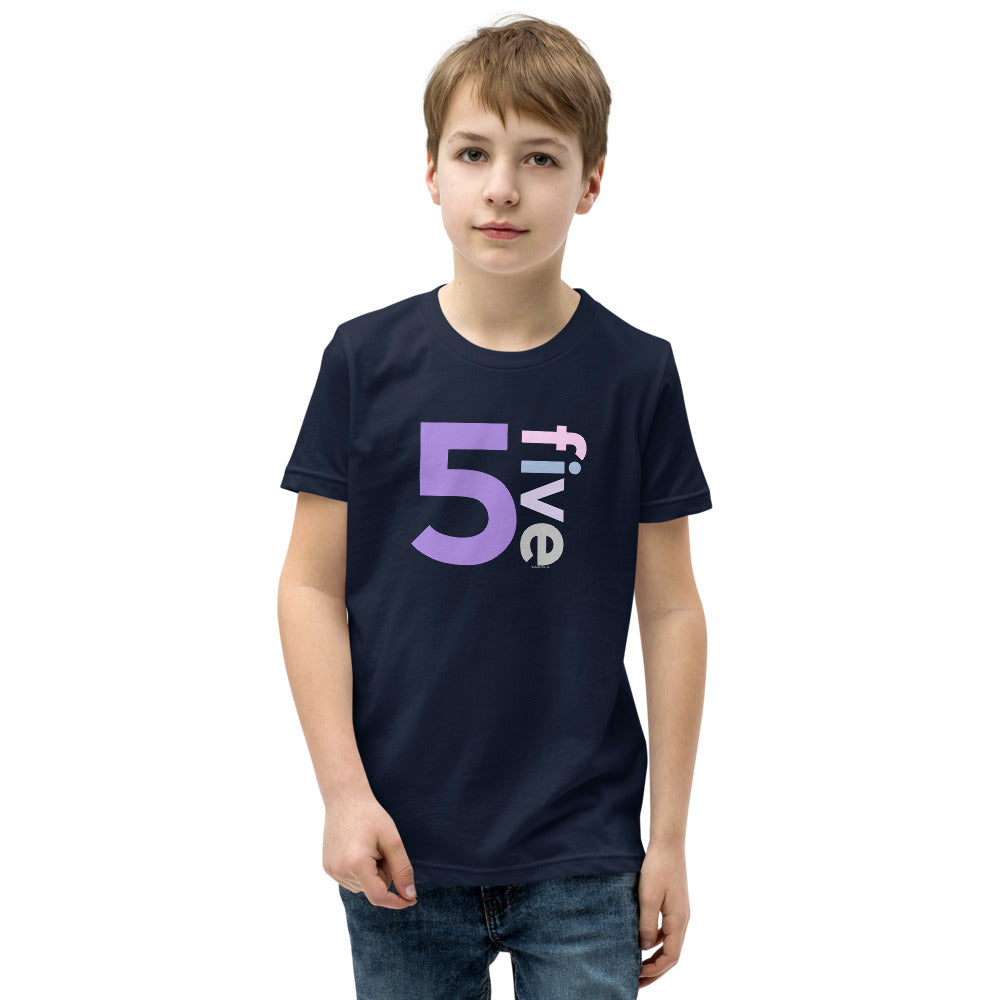 Girls 5th Birthday Shirt Five - Number