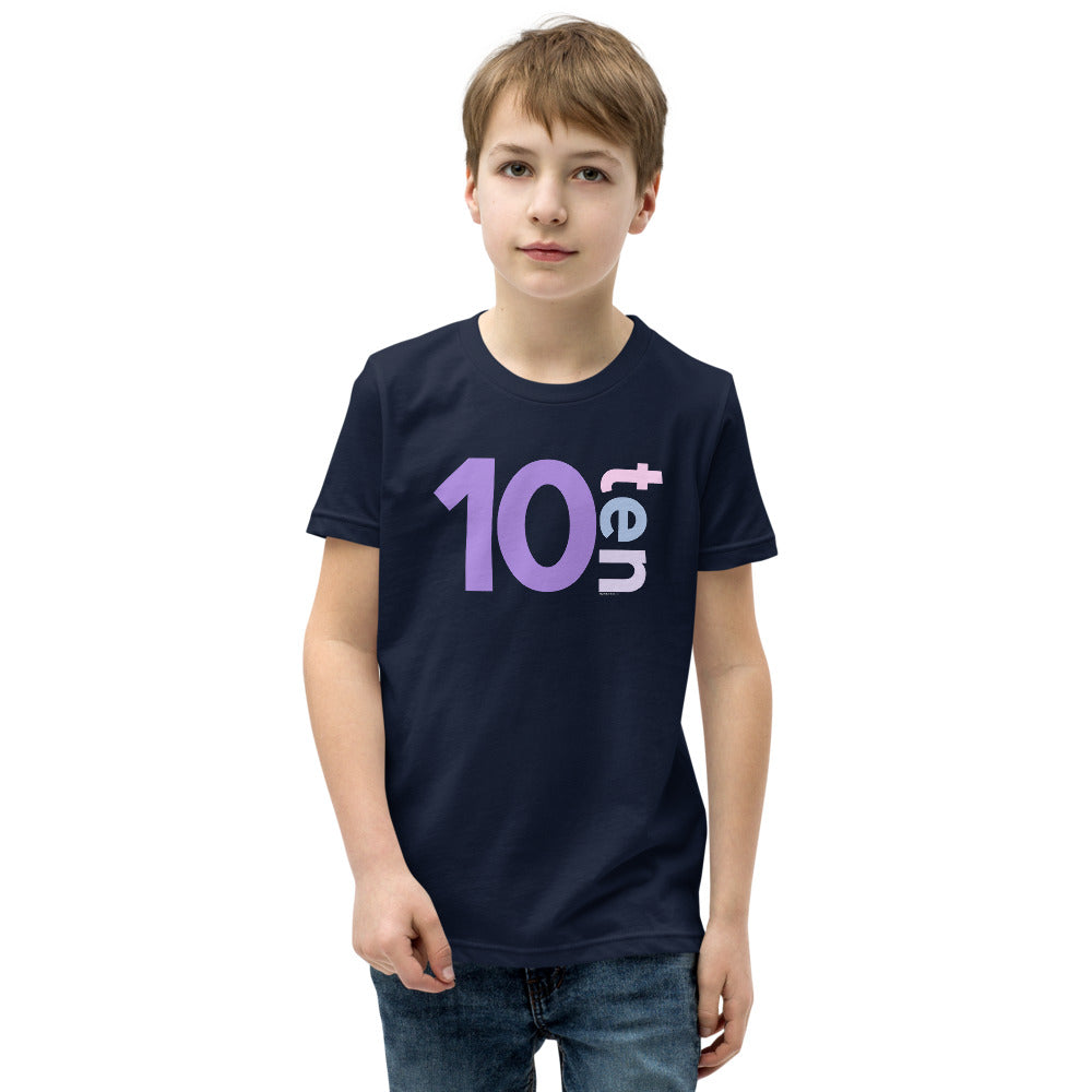 Girls 10th Birthday Shirt Ten - Number