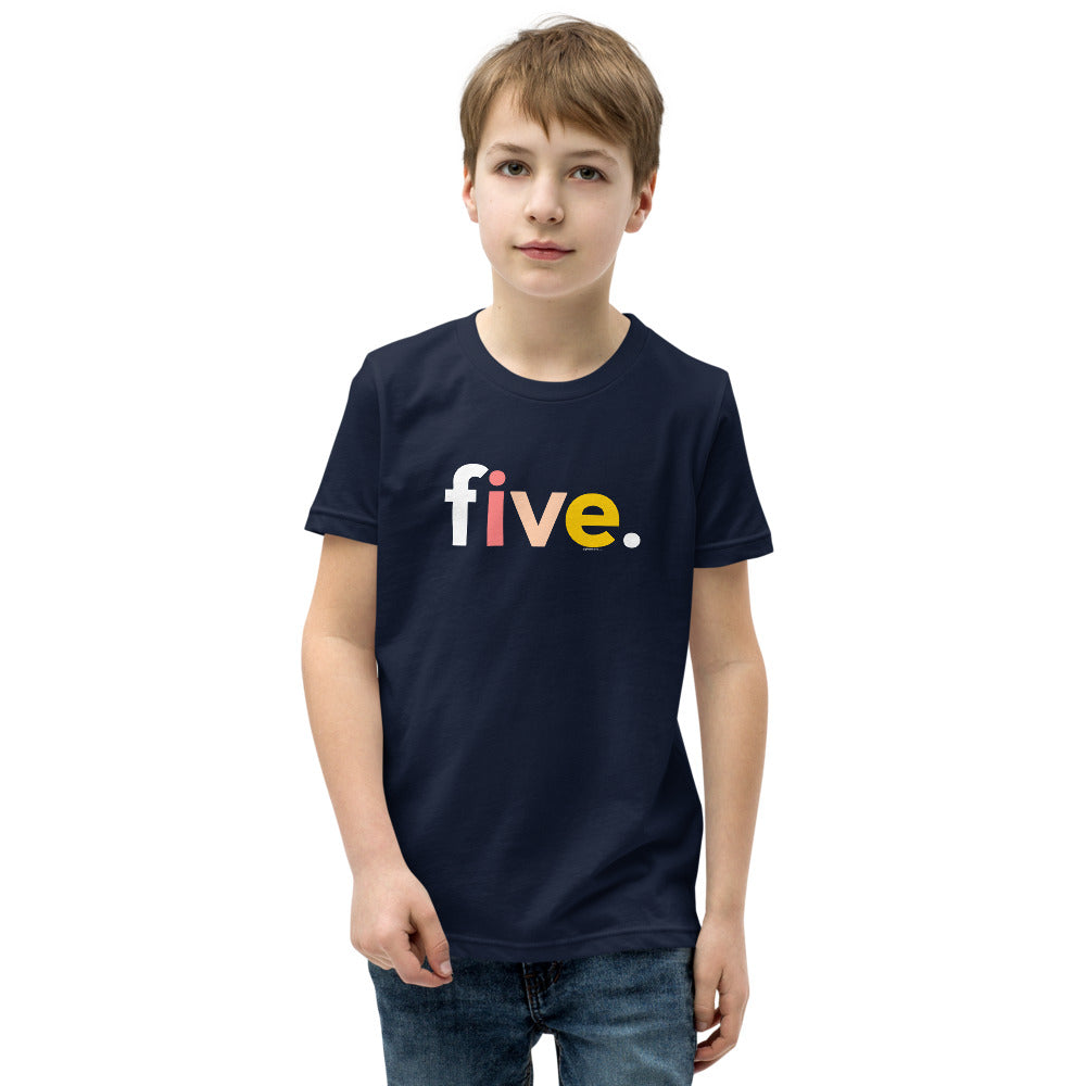 Girls 5th Birthday Shirt Five - Alternative