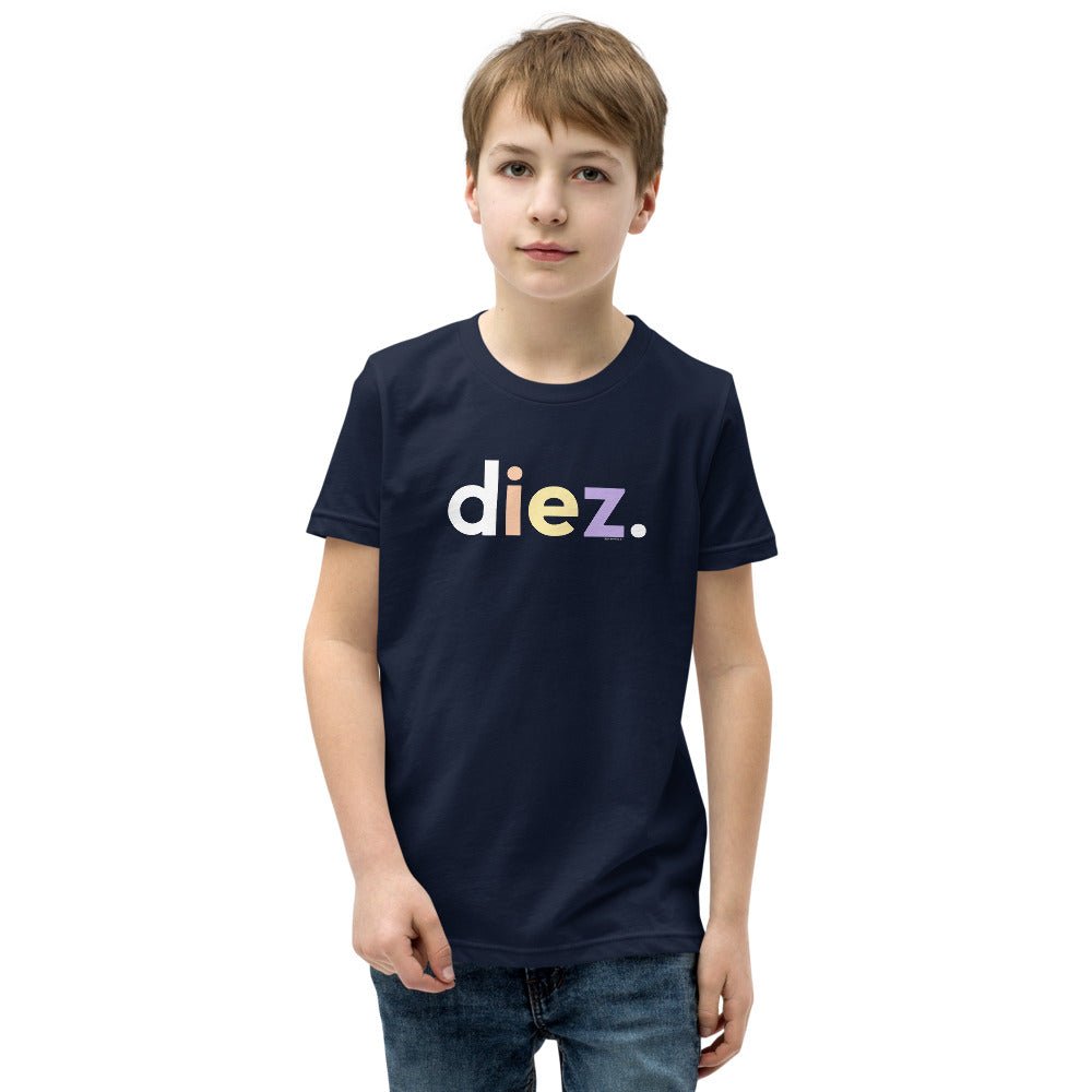Girls 10th Birthday Shirt Diez Spanish – Alternate