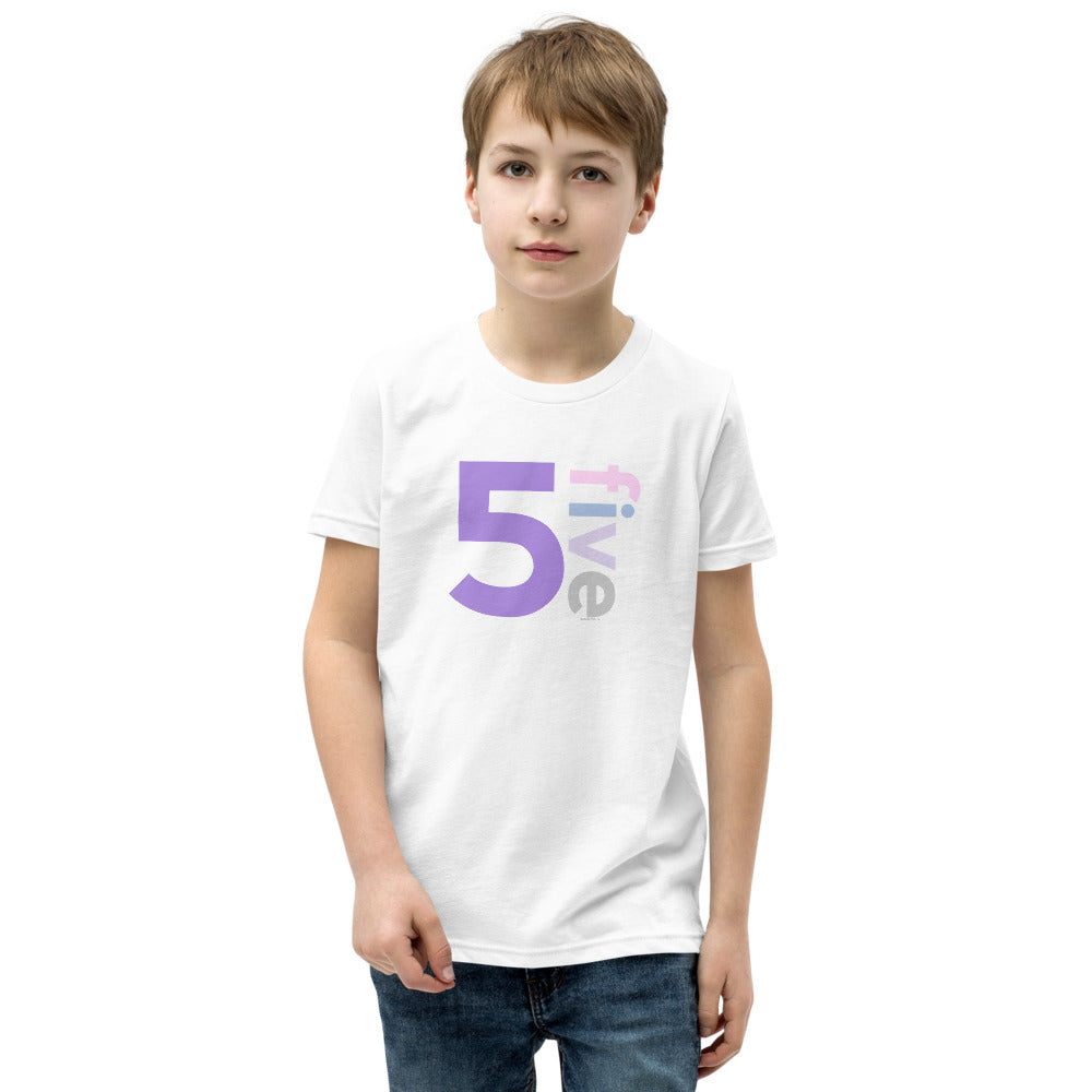 Girls 5th Birthday Shirt Five - Number