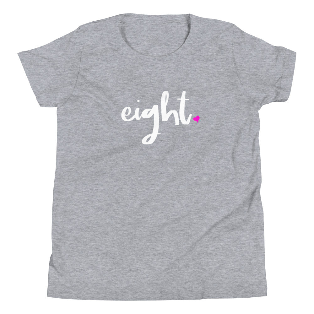 Girls 8th Birthday Shirt - Script