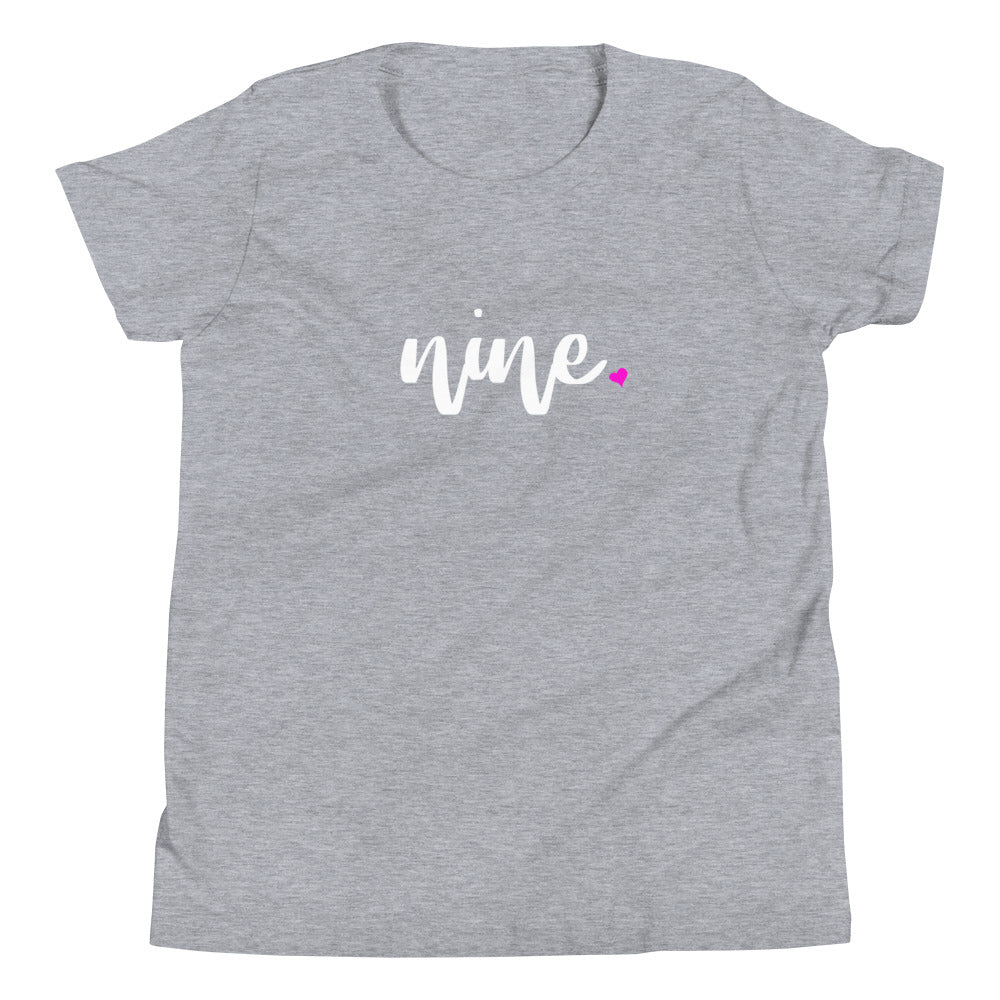 Girls 9th Birthday Shirt - Script