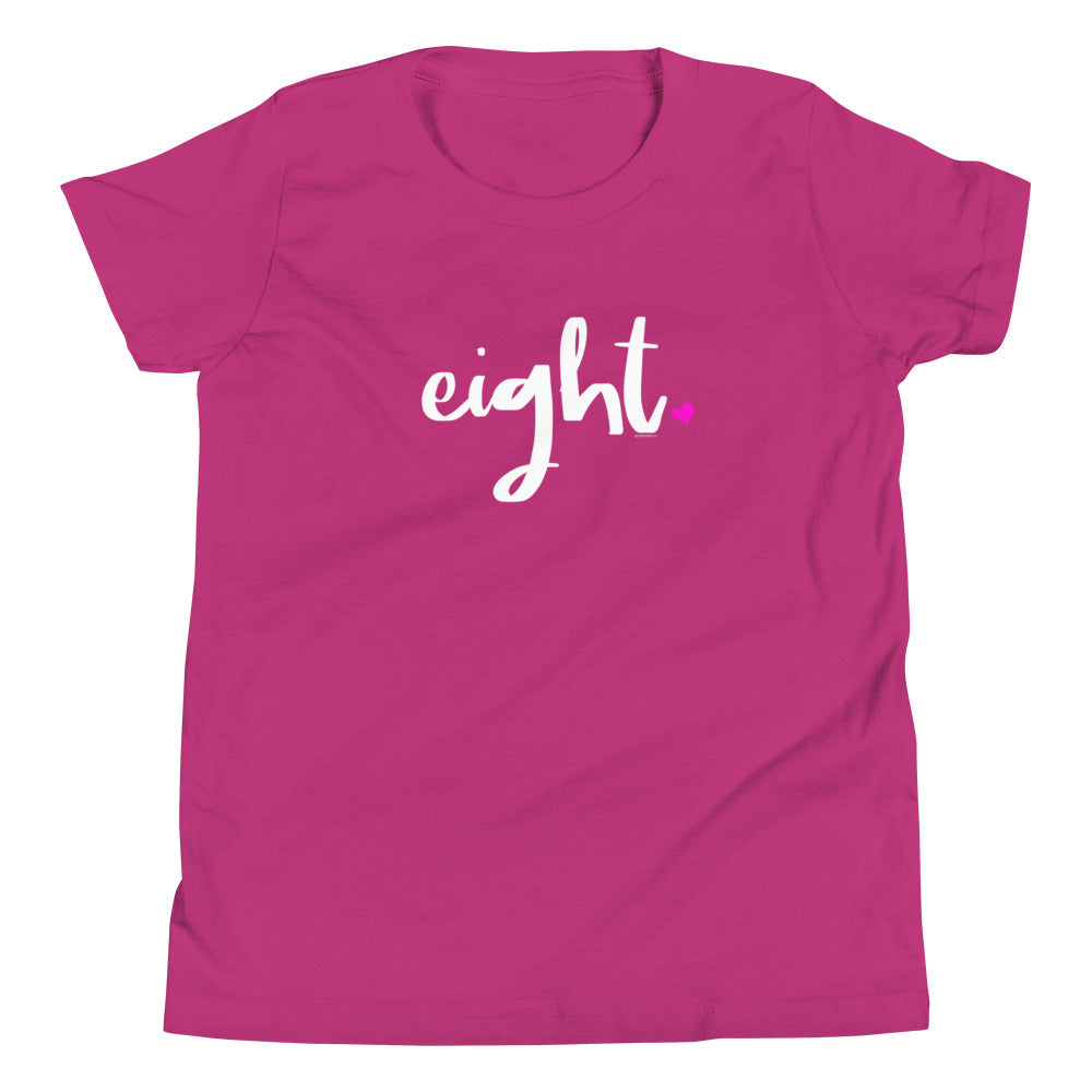 Girls 8th Birthday Shirt - Script