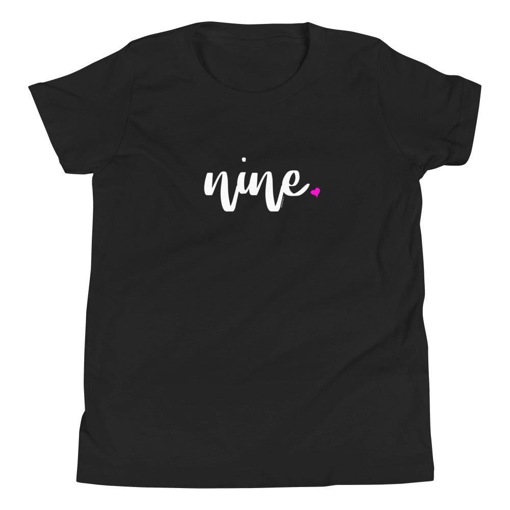 Girls 9th Birthday Shirt - Script