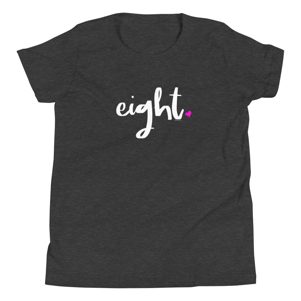 Girls 8th Birthday Shirt - Script