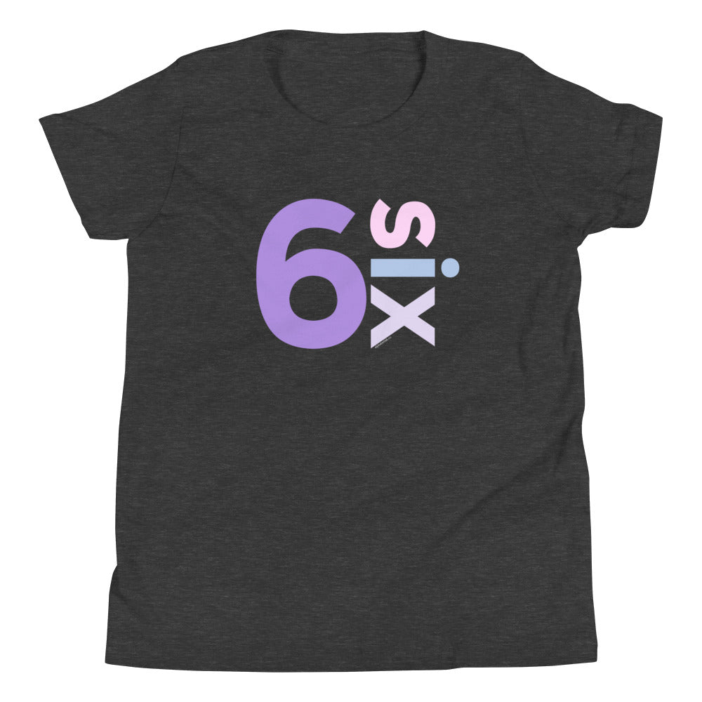 Girls 6th Birthday Shirt Six - Number