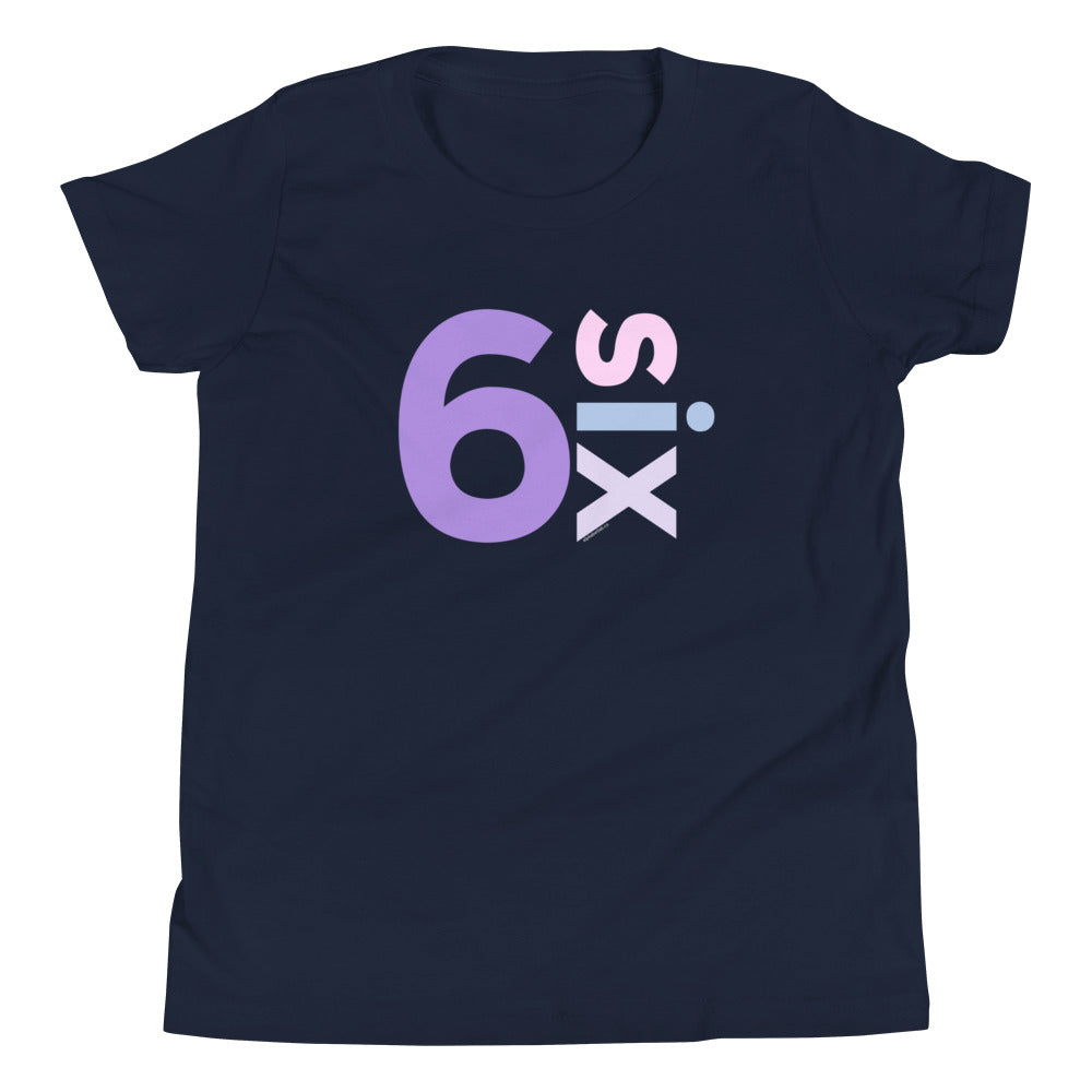 Girls 6th Birthday Shirt Six - Number